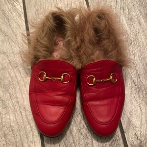 Gucci Princeton fur loafers 36.5